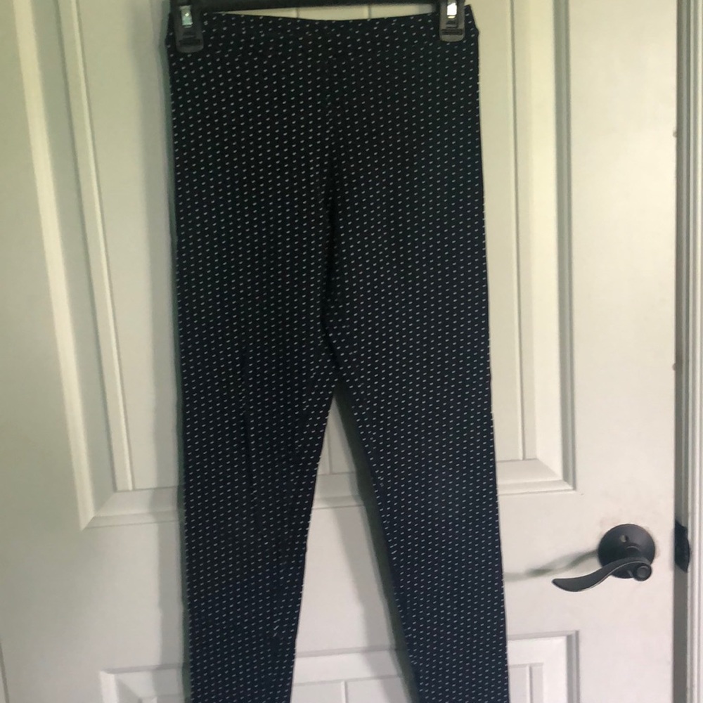 Navy blue poka dot leggings